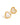 Viola's Heart Studs Gold White