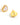Viola's Heart Studs Gold White