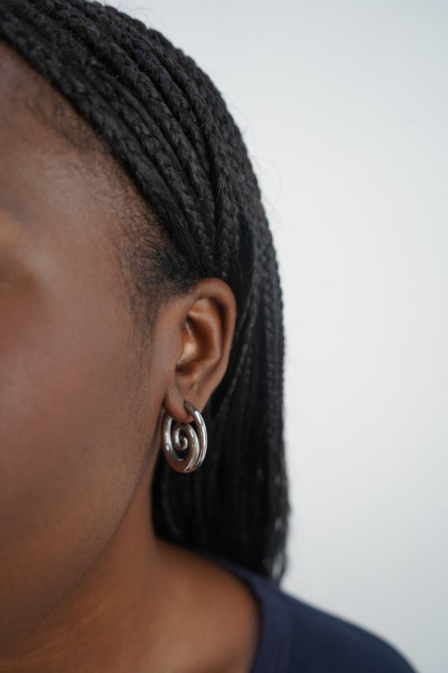 Tilly’s silver swirl earrings