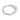 Wide loop bracelet chain in silver